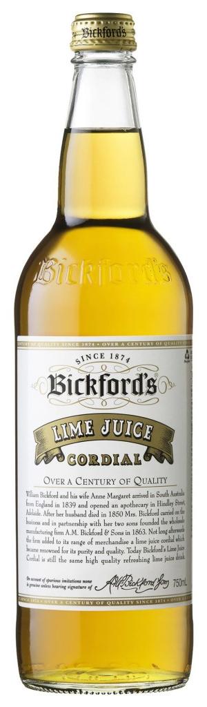 Bickfords Lime Cordial 750ml