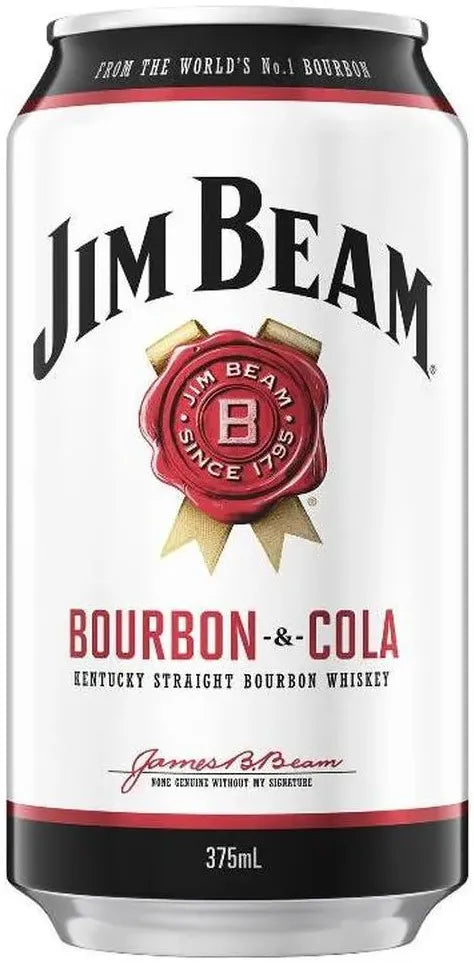 Jim Beam White & Cola 4.8% 24 Pack Cans 375ml | Barrel & Batch