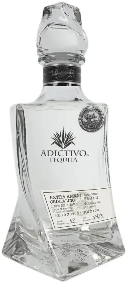 Buy Adictivo Cristalino Anejo Tequila 750ml Online at Barrel and Batch