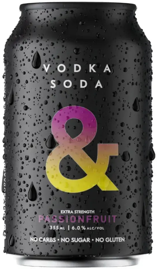 Buy Ampersand Projects Vodka Soda & Passionfruit 355ml Online at Barrel and Batch