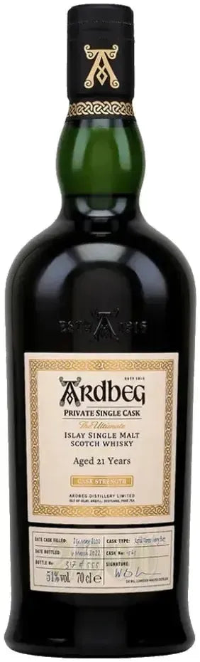 Buy Ardbeg 21 Year Old Private Single Cask 1565 700ml Online at Barrel and Batch