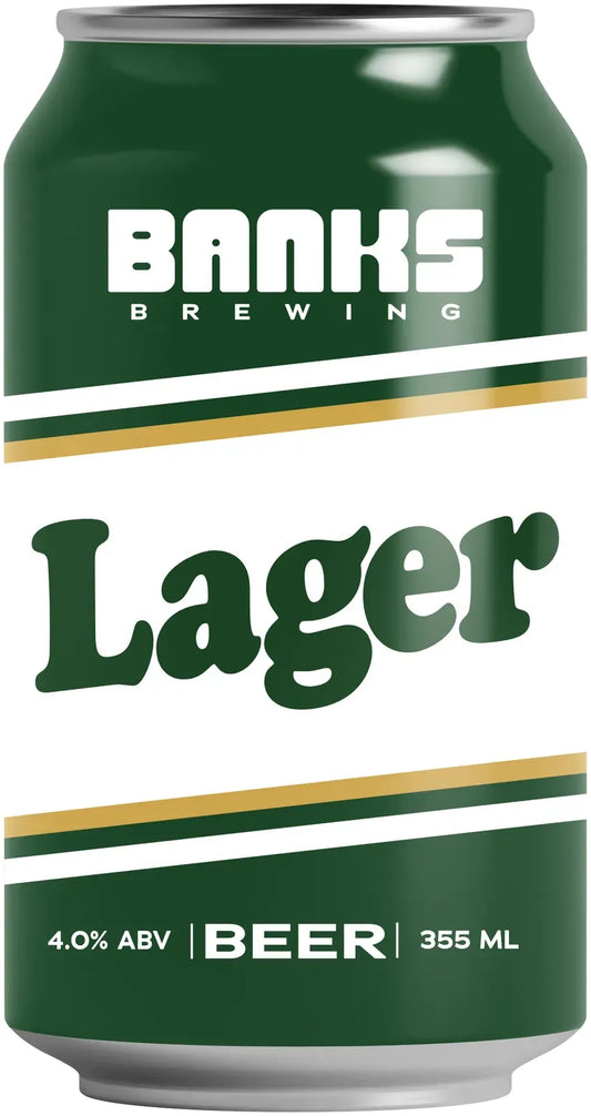 Buy Banks Brewing Banks Lager 24 Pack Cans 355ml Online at Barrel and Batch