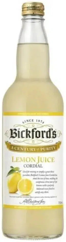 Buy Bickfords Lemon Cordial 750ml Online at Barrel and Batch