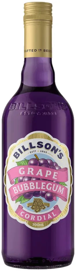 Billson's Grape Bubblegum Cordial 700ml-Non-Alcoholic-Billson's-Afterpay-Alcohol-Delivery-Barrel-and-Batch-