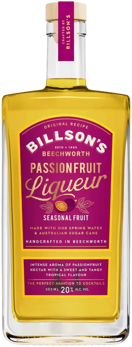 Billson's Passionfruit Liqueur 500ml-Spirits-Billson's-Afterpay-Alcohol-Delivery-Barrel-and-Batch-