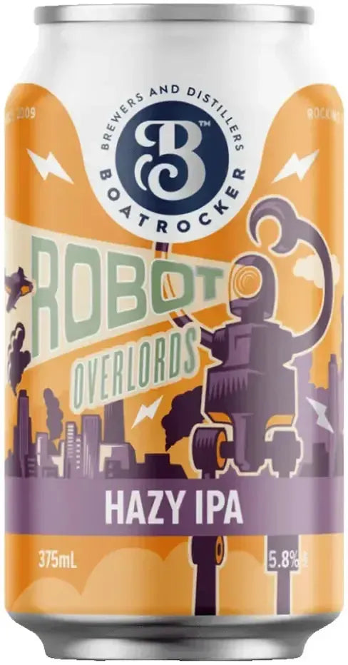 Buy Boatrocker Robot Overlords Hazy IPA 375ml Online at Barrel and Batch