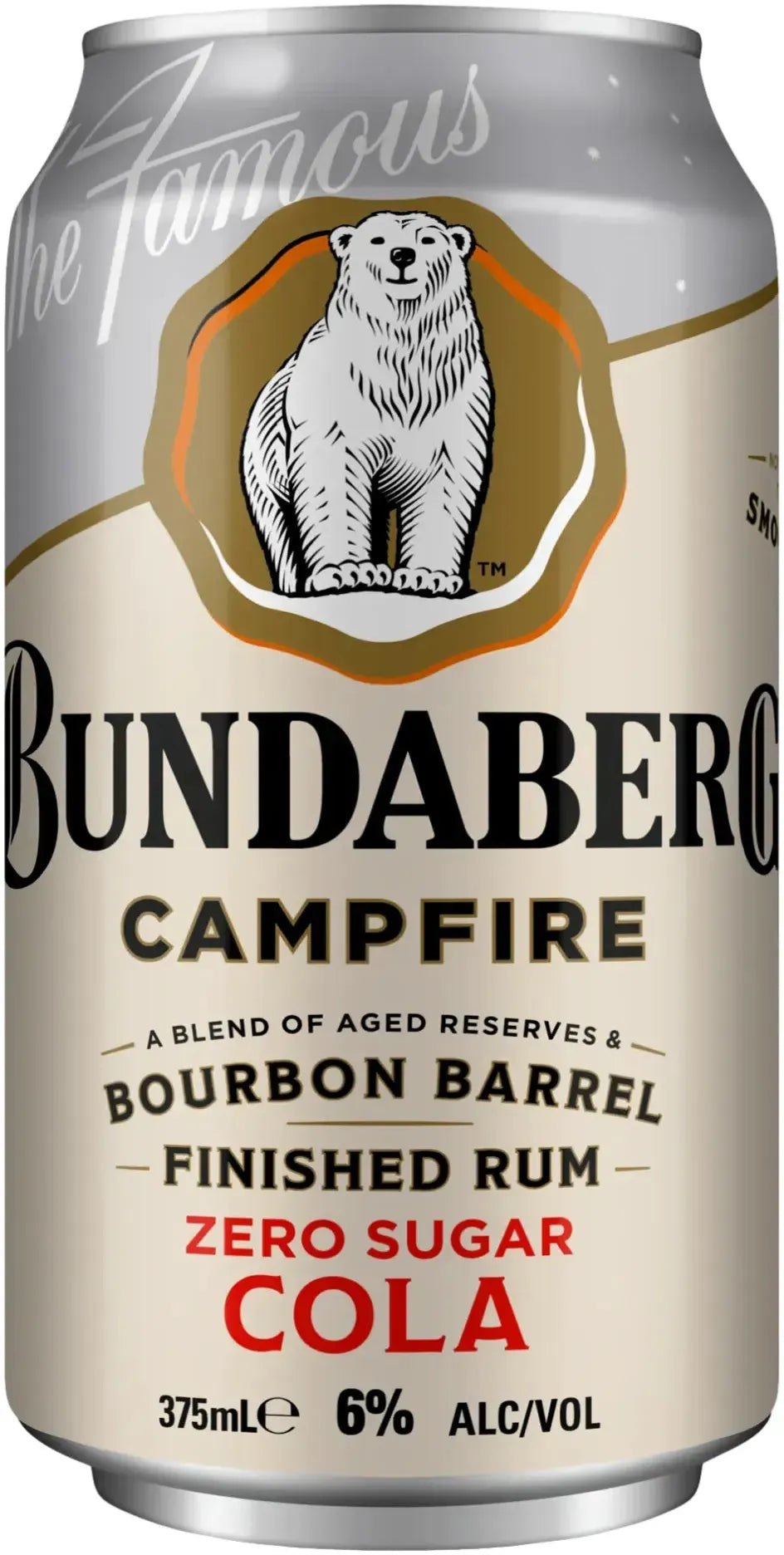 Bundaberg Campfire Bourbon Barrel Zero Sugar Cola 6% 24 Pack Cans 330ml | Barrel & Batch