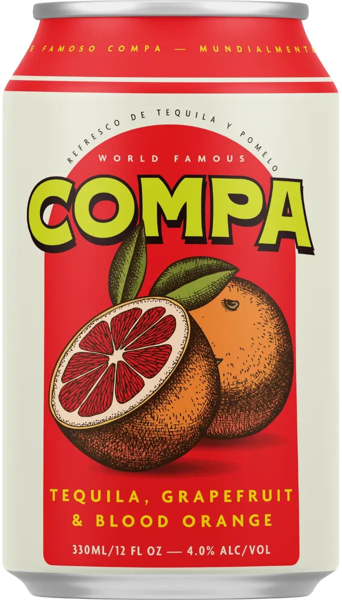 Compa Tequila Grapefruit & Blood Orange 4% 24 Pack Cans 330ml | Barrel & Batch
