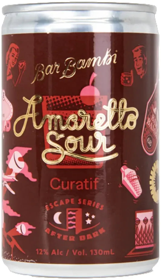 Curatif Bar Bambi Amaretto Sour 130ml-Pre-Mixed Drinks-Curatif-Afterpay-Alcohol-Delivery-Barrel-and-Batch-