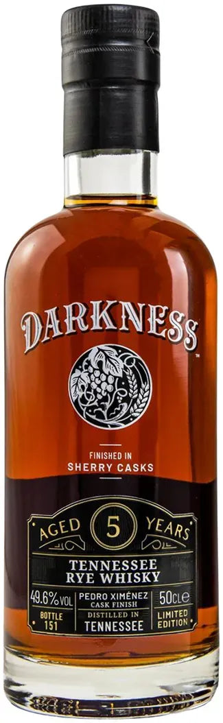 Buy Darkness 5 Year Old Pedro Ximenez Finish Tennessee Whiskey 500ml Online at Barrel and Batch