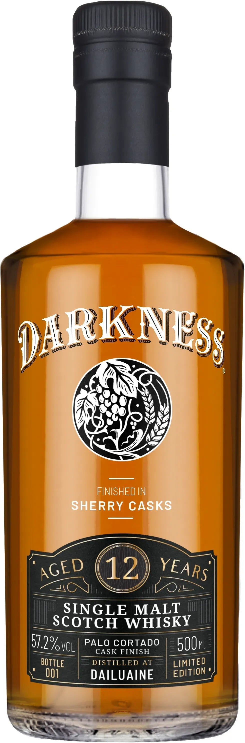 Darkness Dailuaine 12 Year Palo Cortado Single Malt Scotch Whisky 500ml-Spirits-Darkness-Afterpay-Alcohol-Delivery-Barrel-and-Batch-