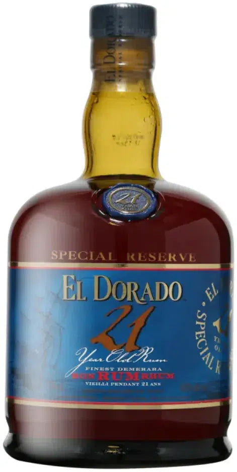 El Dorado 21 Year Old Rum 750ml-Spirits-El Dorado-Afterpay-Alcohol-Delivery-Barrel-and-Batch-