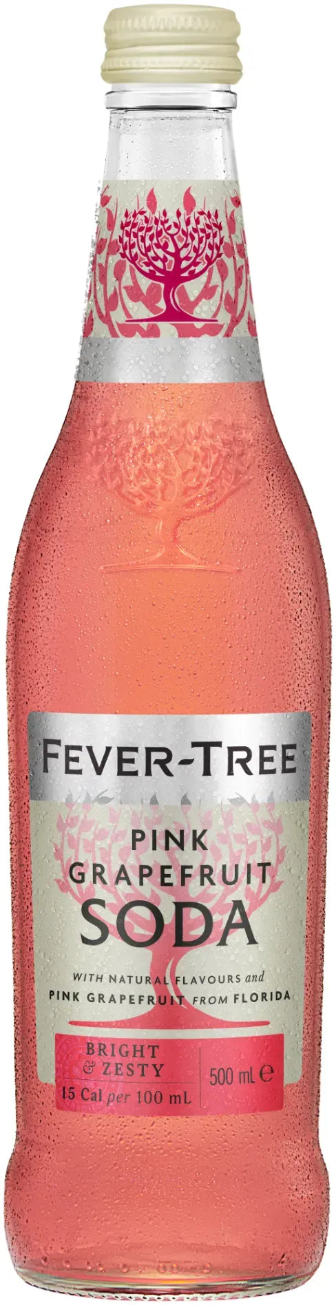 Fever Tree Pink Grapefruit Soda 500ml-Cocktail Mixes-Fever Tree-Afterpay-Alcohol-Delivery-Barrel-and-Batch-