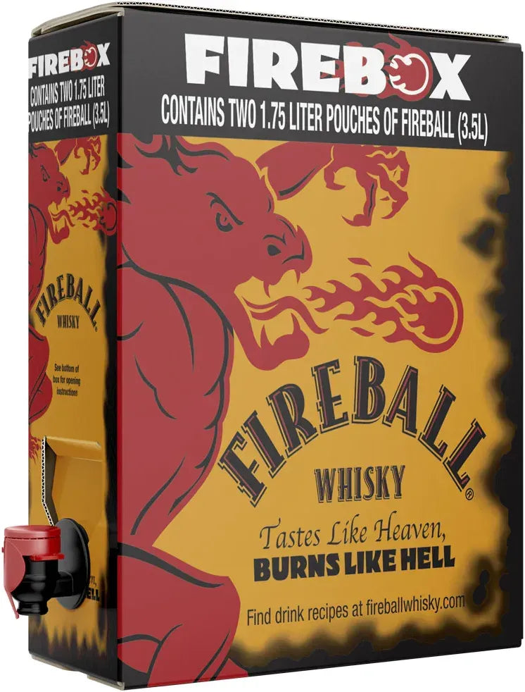 Fireball Firebox Whisky Liqueur 3.5L-Spirits-Fireball-Afterpay-Alcohol-Delivery-Barrel-and-Batch-
