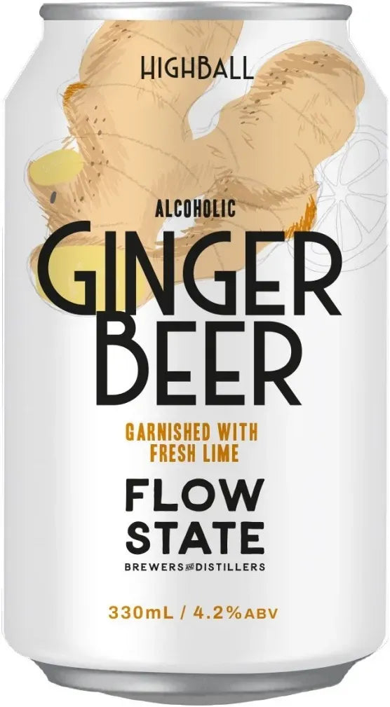 Buy Flowstate Brewers and Distillers Highball Spicy Ginger Beer 330ml Online at Barrel and Batch