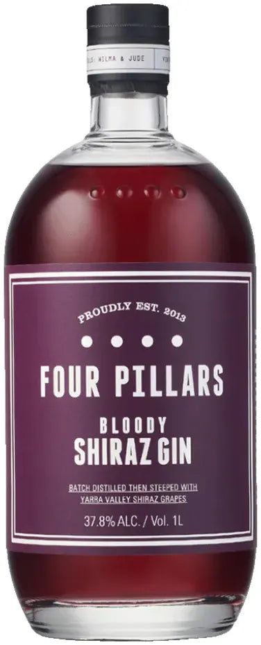 Four Pillars Bloody Shiraz Gin 1L-Spirits-Four Pillars-Afterpay-Alcohol-Delivery-Barrel-and-Batch-