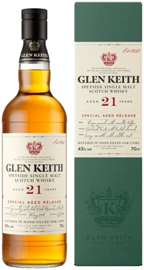 Glen Keith 21 Year Old Single Malt Scotch Whisky 700ml-Spirits-Glen Keith-Afterpay-Alcohol-Delivery-Barrel-and-Batch-