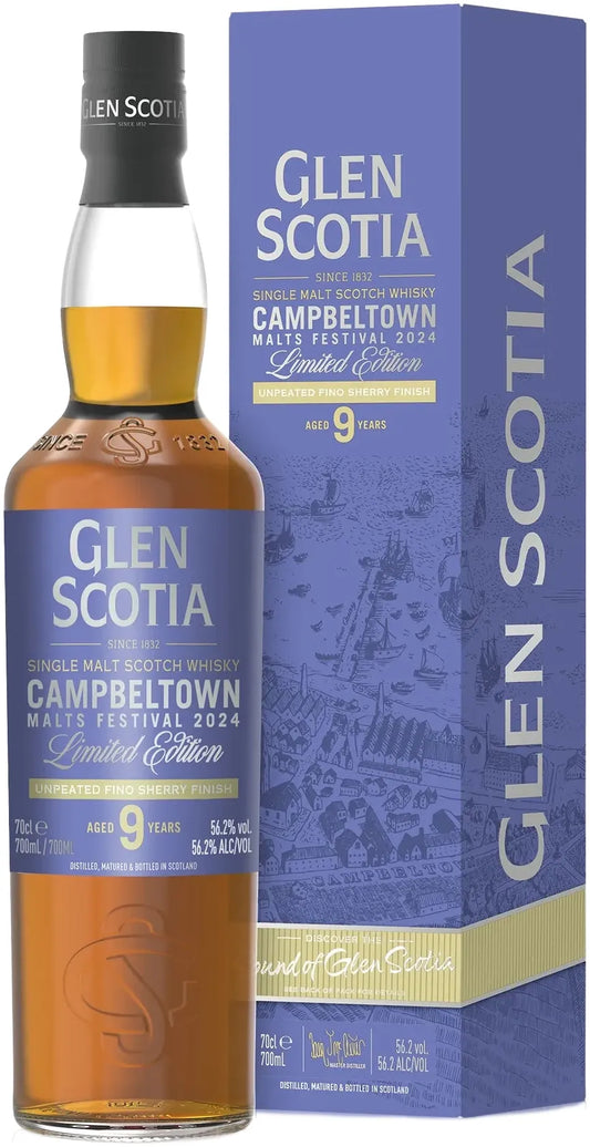 Buy Glen Scotia Festival Edition 9 Year Old Unpeated Fino Sherry Single Malt Scotch Whisky 2024 700ml Online at Barrel and Batch
