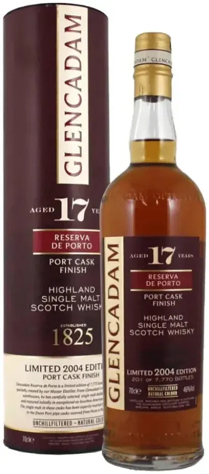 Buy Glencadam Portwood Finish 17 Year Old Scotch Whisky 700ml Online at Barrel and Batch