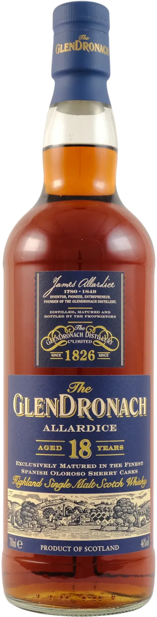 Buy Glendronach 18 Year Old Allardice Oloroso Single Malt Scotch Whisky 700ml Online at Barrel and Batch