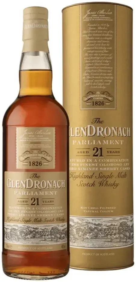 Buy Glendronach 21 Year Old Parliament Malt Scotch Whisky 700ml Online at Barrel and Batch