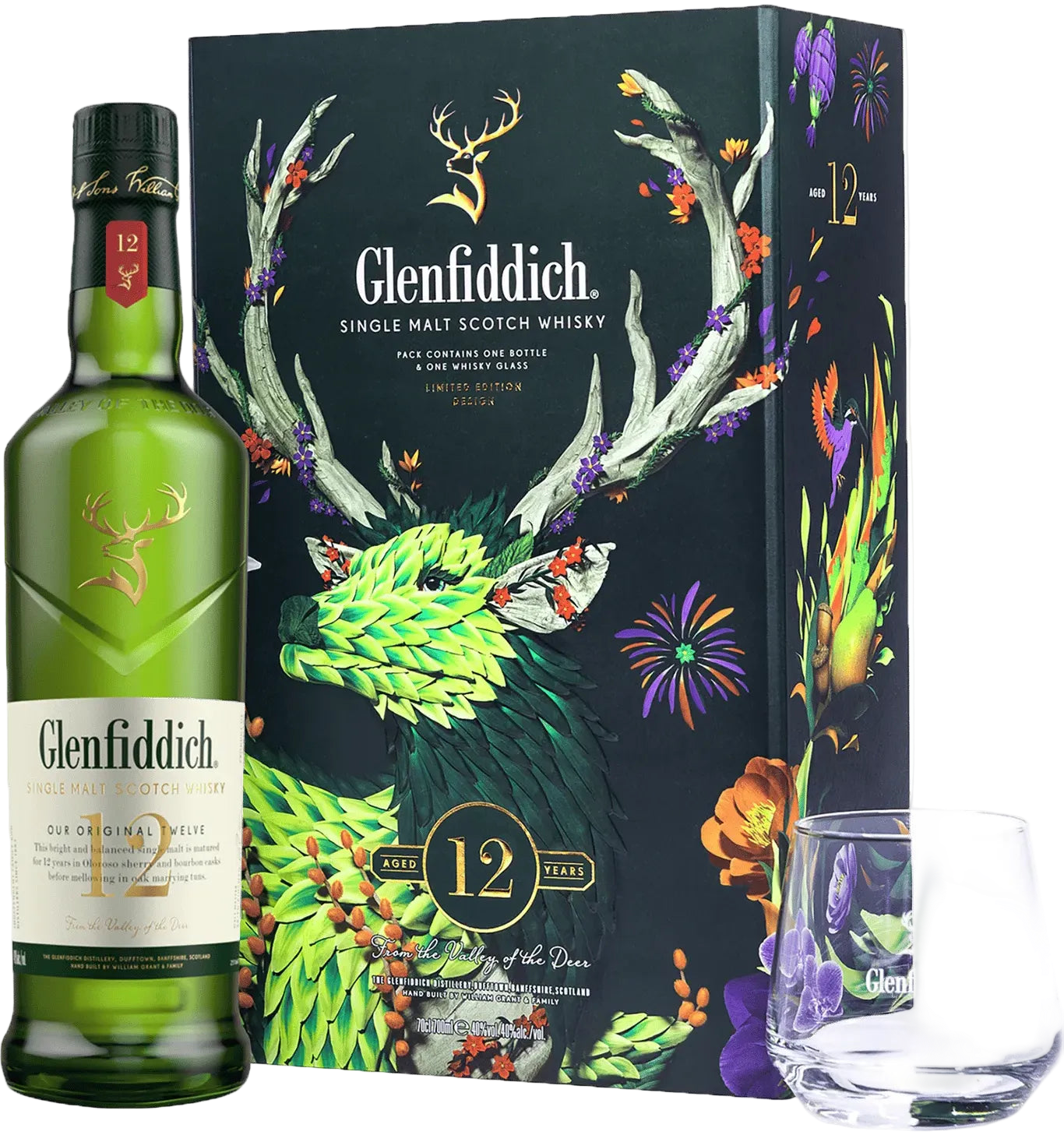 Glenfiddich 12 Year Old Festive Glass Pack 700ml | Barrel & Batch