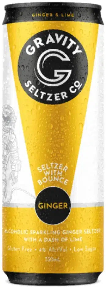 Gravity Seltzer Co. Ginger & Lime Seltzer 330ml-Pre-Mixed Drinks-Gravity Seltzer Co.-Afterpay-Alcohol-Delivery-Barrel-and-Batch-