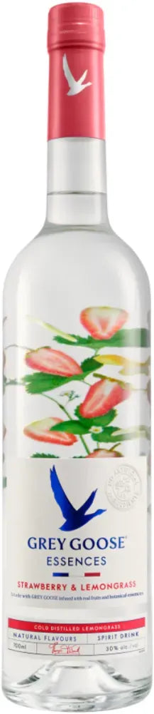 Grey Goose Essences Strawberry & Lemongrass Vodka 700ml-Spirits-Grey Goose-Afterpay-Alcohol-Delivery-Barrel-and-Batch-