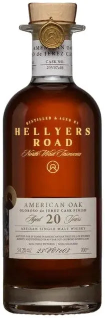 Buy Hellyers Road Distillery 20 Year Old American Oak Oloroso Finish Cask Whisky 700ml Online at Barrel and Batch
