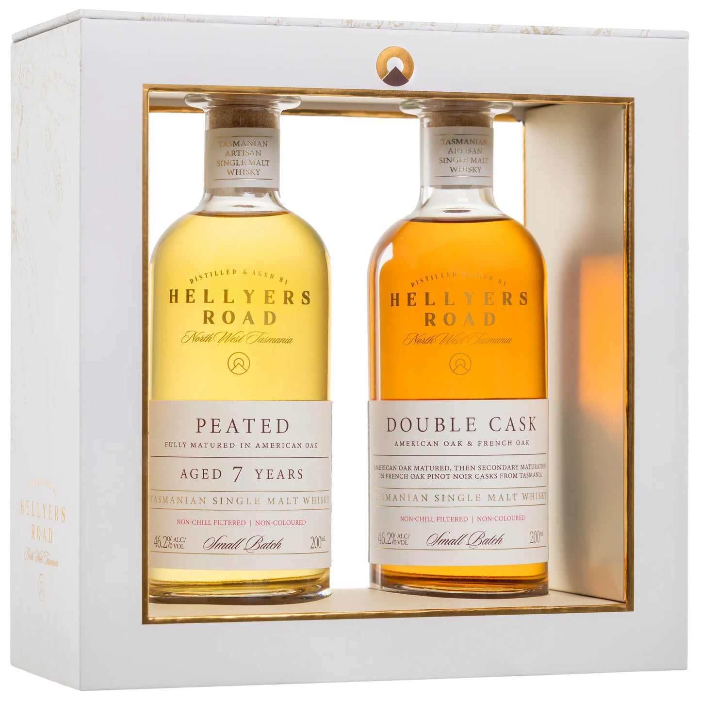 Hellyers Road Distillery Double Cask/Peated 7 Year Old Gift Pack Single Malt Whisky 2 x 200ml | Bottle Stop