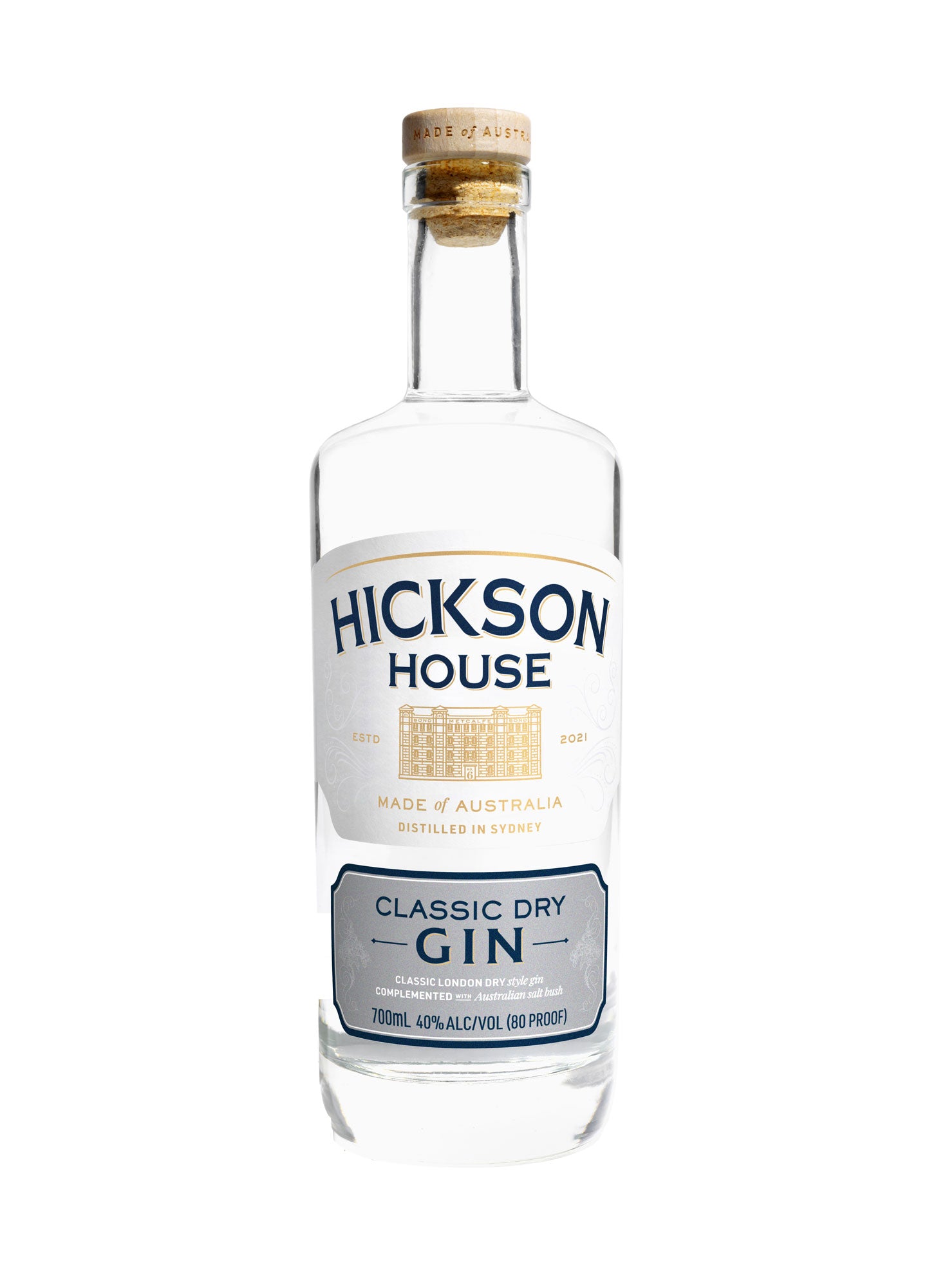 Hickson House Classic Dry Gin 700ml-Spirits-Hickson Rd.-Afterpay-Alcohol-Delivery-Barrel-and-Batch-