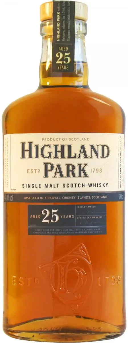 Buy Highland Park 25 Year Old Single Malt Whisky 700ml Online at Barrel and Batch