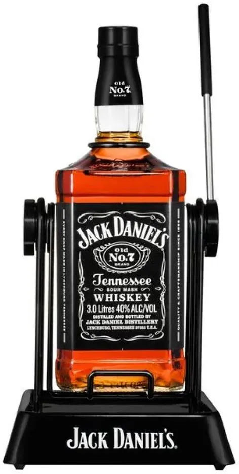 Jack Daniel's Old No.7 Tennessee Whiskey with Cradle 3L-Spirits-Jack Daniel's-Afterpay-Alcohol-Delivery-Barrel-and-Batch-