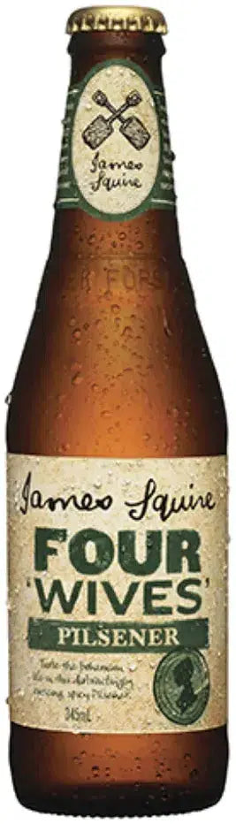 James Squire Four Wives Pilsner 345ml-Beer-James Squire-Afterpay-Alcohol-Delivery-Barrel-and-Batch-