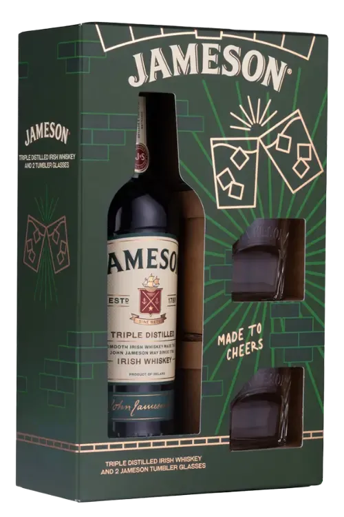Buy Jameson Irish Whisky & 2 Highball Glasses Gift Pack 700ml Online at Barrel and Batch