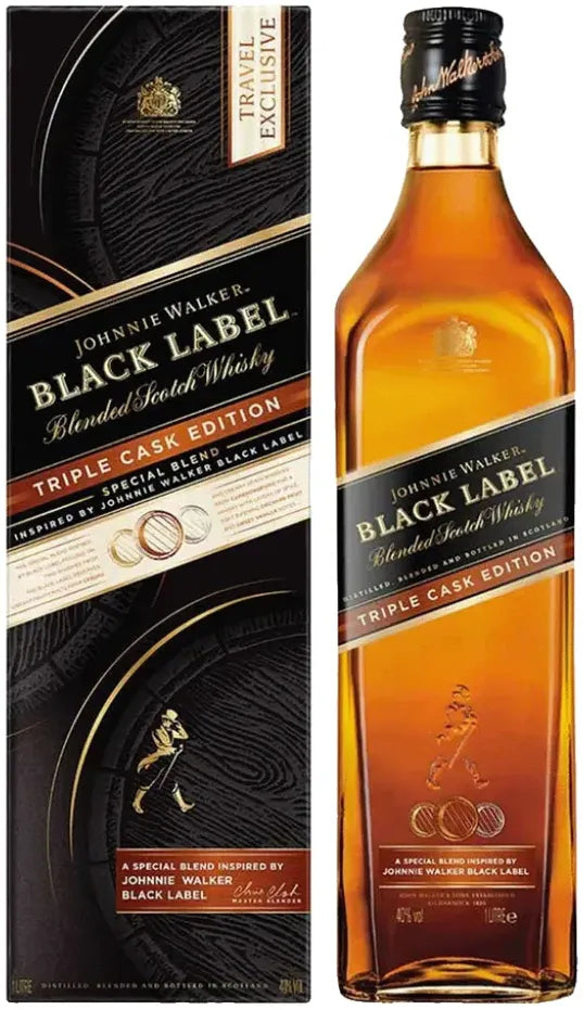 Johnnie Walker Black Triple Cask Scotch Whisky 1L-Spirits-Johnnie Walker-Afterpay-Alcohol-Delivery-Barrel-and-Batch-