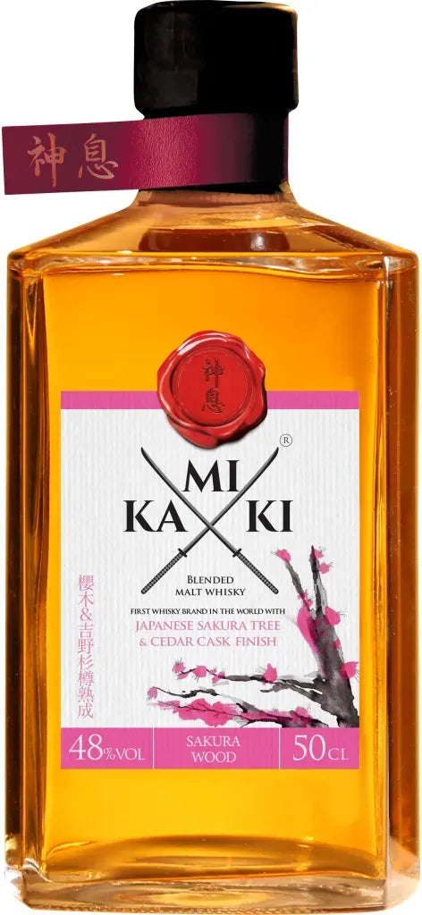 Kamiki Japanese Whisky Sakura Wood Blended Malt Whisky 500ml-Spirits-Kamiki-Afterpay-Alcohol-Delivery-Barrel-and-Batch-
