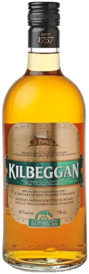 Kilbeggan Blended Irish Whiskey 700ml-Spirits-Kilbeggan-Afterpay-Alcohol-Delivery-Barrel-and-Batch-
