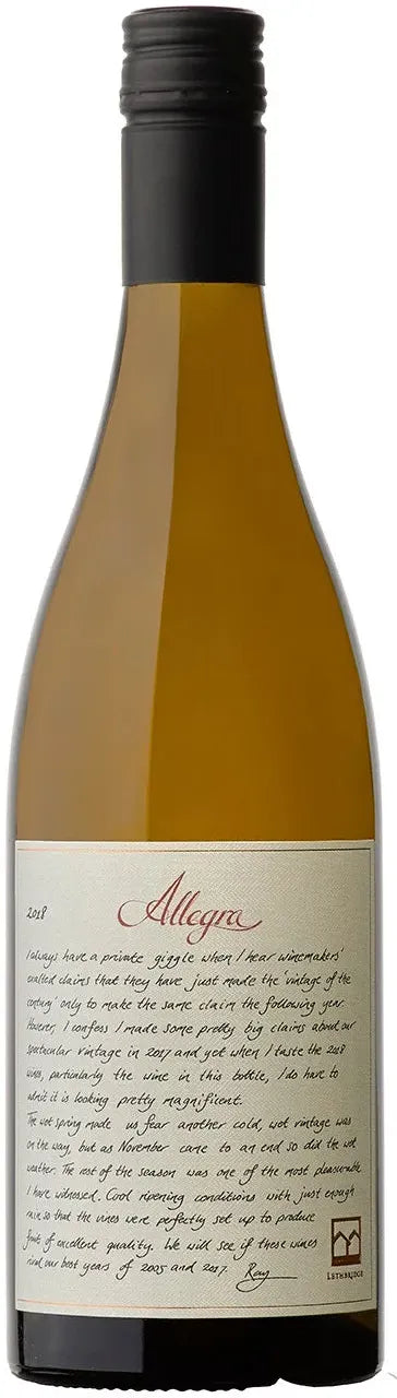 Buy Lethbridge Allegra Chardonnay 750ml Online at Barrel and Batch
