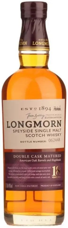 Longmorn 18 Year Old Single Malt Scotch Whisky 700ml-Spirits-Longmorn-Afterpay-Alcohol-Delivery-Barrel-and-Batch-