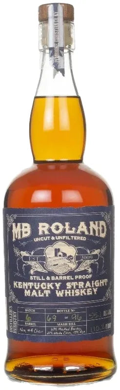 Buy MB Roland Straight Malt Whiskey 700ml Online at Barrel and Batch