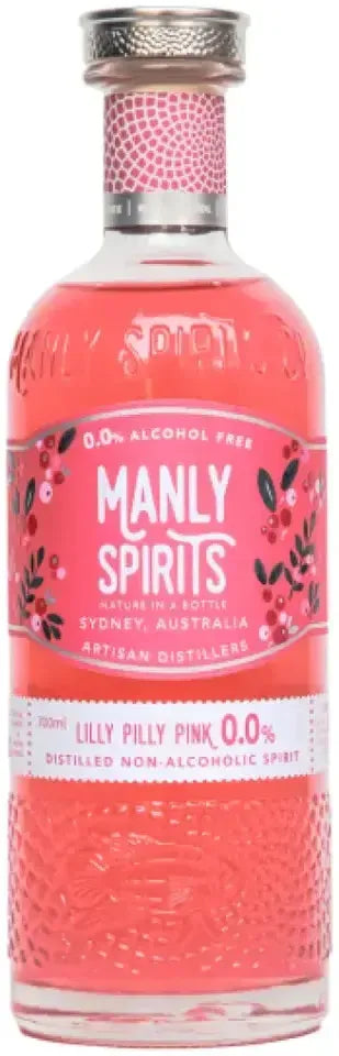 Buy Manly Spirits Lilly Pilly Pink Zero Alcohol Spirit 700ml Online at Barrel and Batch