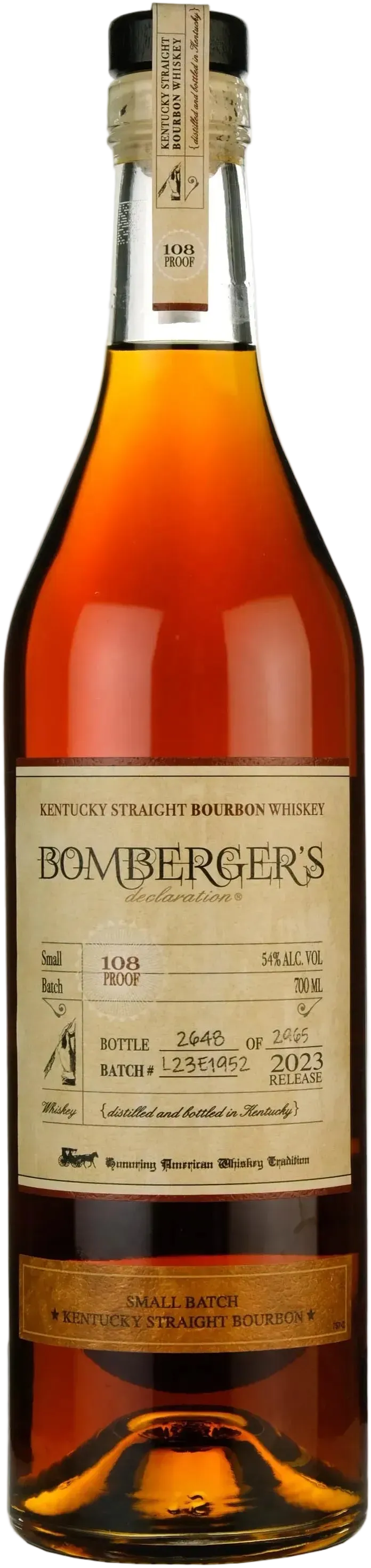 Buy Michter's Bomberger's Declaration 2023 Bourbon Whiskey 700ml Online at Barrel and Batch