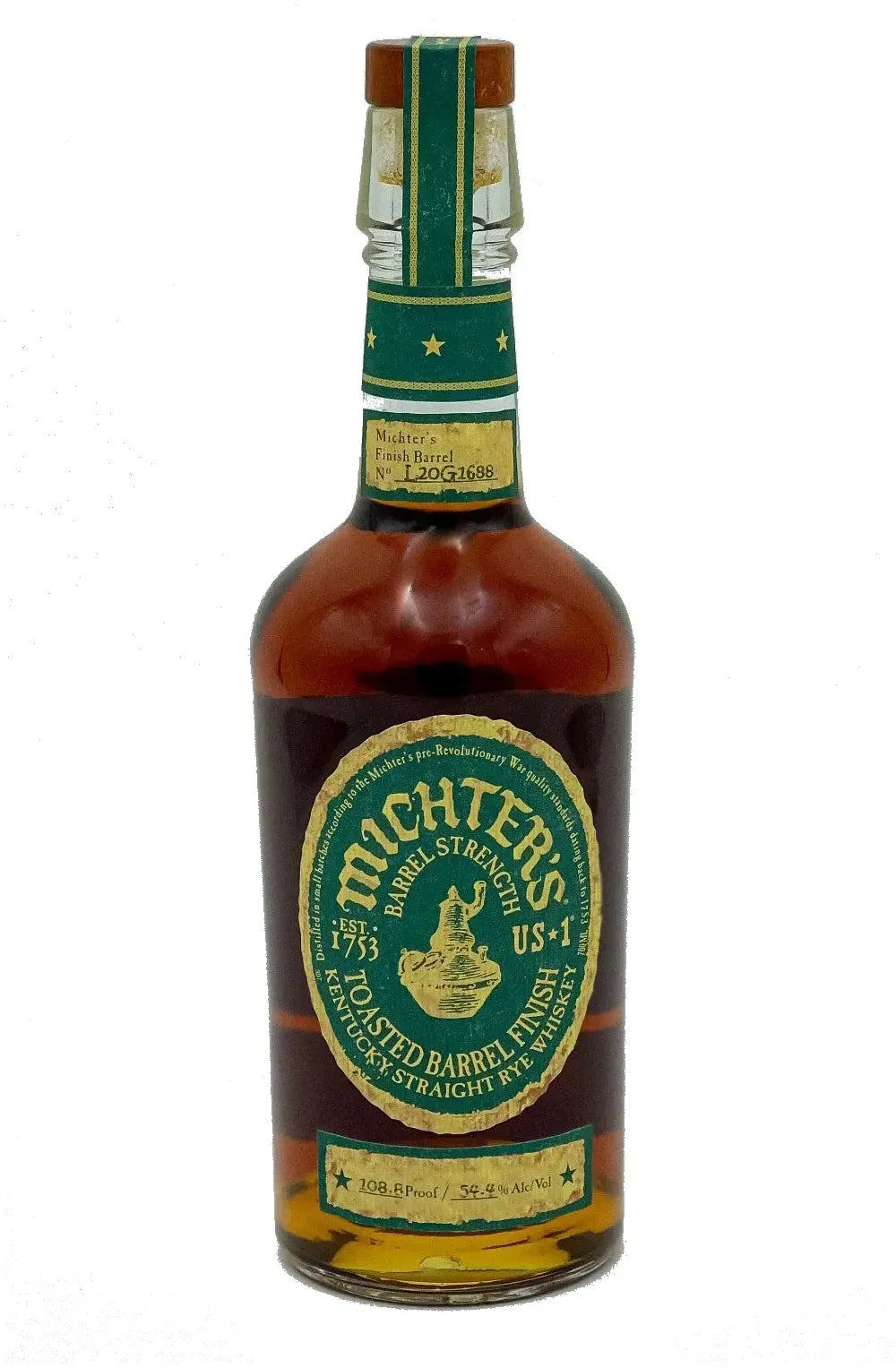 Michter's Toasted Barrel Finish Barrel Strength Straight Rye Whiskey 700ml-Spirits-Michter's Distillery-Afterpay-Alcohol-Delivery-Barrel-and-Batch-