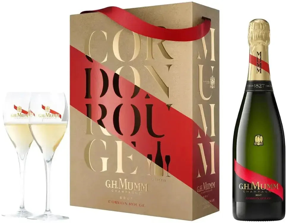 Buy Mumm Cordon Rouge NV Twin Flute Gift Pack Online at Barrel and Batch