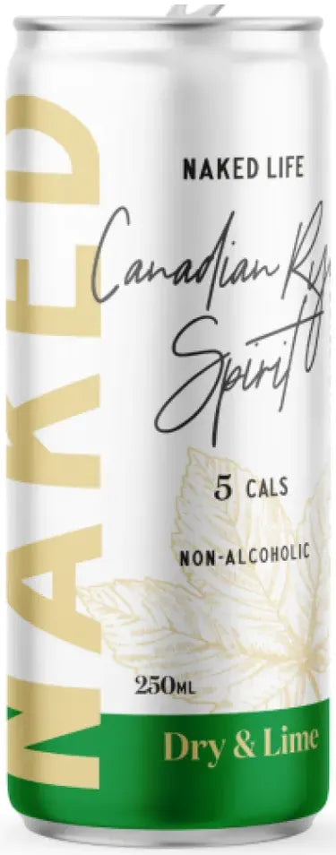 Naked Life Non-Alcoholic Canadian Rye Spirit Dry & Lime 250ml-Non-Alcoholic-Naked Life-Afterpay-Alcohol-Delivery-Barrel-and-Batch-