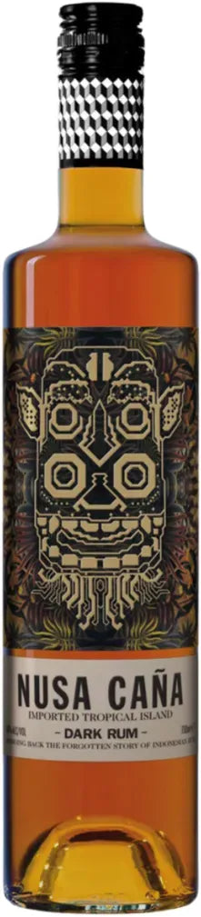 Nusa Cana Tropical Island Dark Rum 700ml-Spirits-Nusa Cana-Afterpay-Alcohol-Delivery-Barrel-and-Batch-