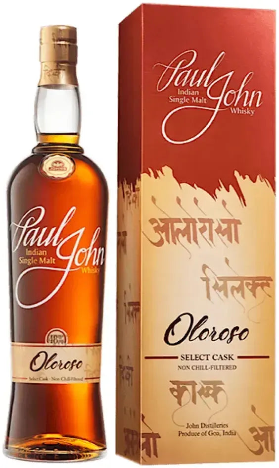 Buy Paul John Single Indian Malt Oloroso Whisky 700ml Online at Barrel and Batch