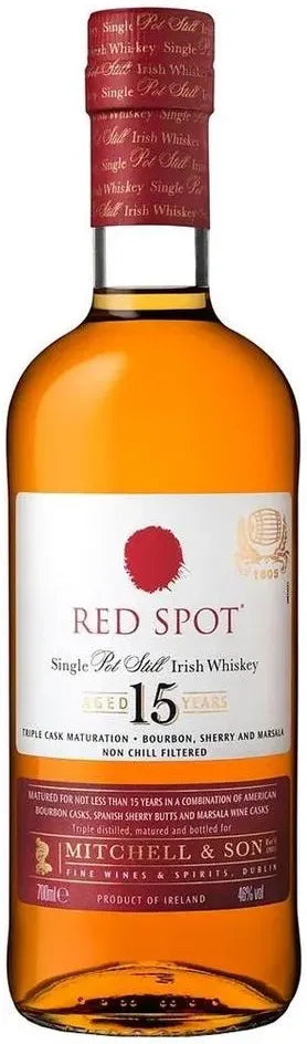 Red Spot 15 Year Old Single Pot Still Irish Whiskey 700ml-Spirits-Red Spot-Afterpay-Alcohol-Delivery-Barrel-and-Batch-