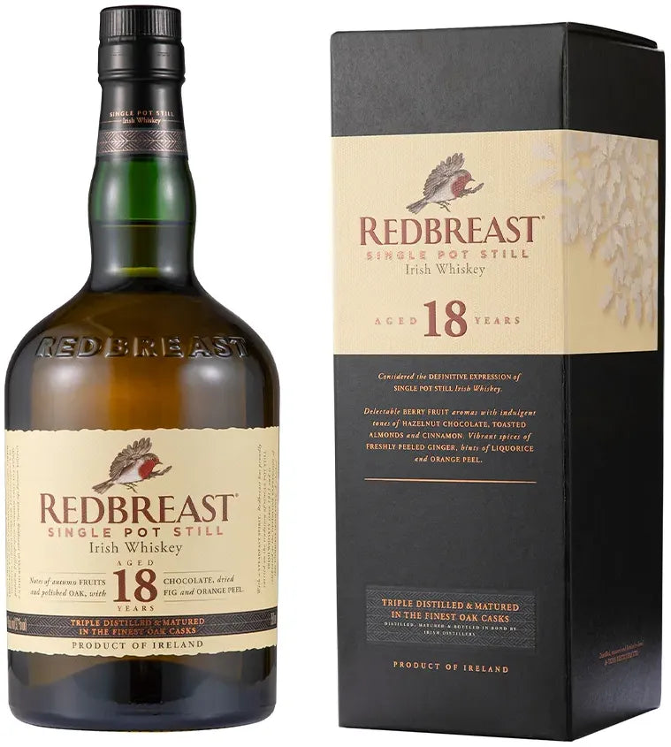 Buy Redbreast 18 Years Old Single Pot Still Irish Whiskey 700ml Online at Barrel and Batch